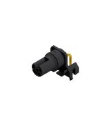 Installation components • Insulation body • with O-Ring • M12x1 • 4-pos+FE • L-coded • Solder pin angled • Shielded • Power connectors • Female connector angled