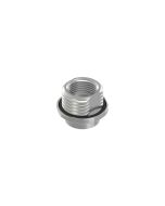 Einbaukomponenten • Flanschgehäuse • Buchse • Hinterwandmontage • M12x1 • 10 mm • für M12x1  L-codiert • Messing • SAL Zubehör • Kupplung axial