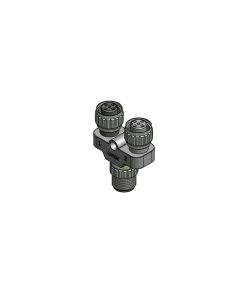 M12x1 • 2x Female connector M12x1 axial • 5- pos.