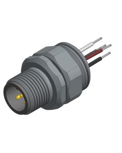 Flansch • Stecker axial • Positionierbar • M12x1 • 5-pol. • A-codiert • Litze • AWG24 • Ungeschirmt  M16x1,5