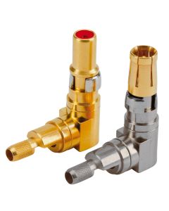 Combination D-SUB contacts • Plug • 50 Ohm • Crimp / solder angled