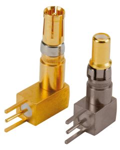 Combination D-SUB contacts • Plug • 50 Ohm • Solder pin angled 3pin shell size 5