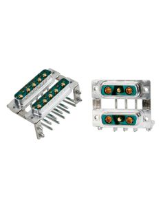 D-SUB Combination Dual Port • 2W2C/2W2C • Dual Port Stift oben / Stift unten