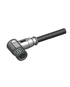 Female connector angled • B-coded • single ended • M8x1 • 5- pos. • 10 m • 0,25 mm² • TPU halogeenfree high flexible • Unshielded