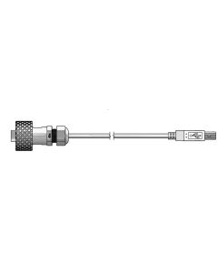 IP67 USB • Patch cord • USB 2.0 Typ A M28 thread (IP67) • ABS UL 94 V-0 • USB 2.0 Type B Standard (IP20) • 3 m