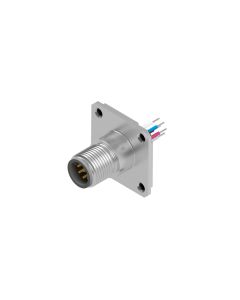 Flansch • Stecker axial • Frontmontage • M12x1 • 8-pol. • A-codiert • Litze • AWG24 • Ungeschirmt  M16x1,5