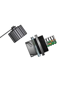 IP67 RJ45 • Panel mounted receptacle • Socket • RJ45 Cat. 5e