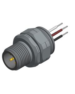 Flansch • Stecker axial • Positionierbar • M12x1 • 5-pol. • A-codiert • Litze • AWG24 • Ungeschirmt  PG9