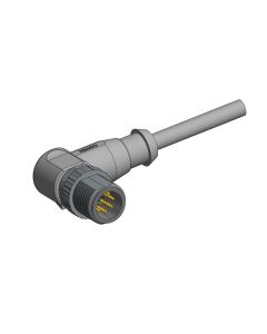 Male connector angled • A-coded • single ended • M12x1 • 8-pos. • 10 m • 0,25 mm² • PVC • Unshielded