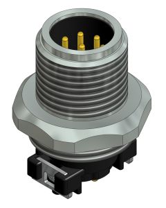 Flansch • Stecker axial • Frontmontage • M12x1 • 8-pol. • 9 mm • A-codiert • SMT • Geschirmt  M16x1,5