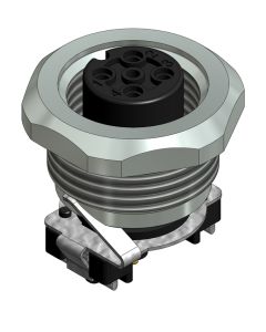 Flansch • Kupplung axial • Frontmontage • M12x1 • 8-pol. • 13 mm • A-codiert • SMT • Geschirmt  M16x1,5