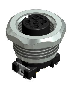 Flansch • Kupplung axial • Frontmontage • M12x1 • 4-pol. • 13 mm • A-codiert • SMT • Ungeschirmt  M16x1,5
