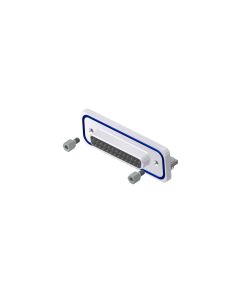 IP67 D-SUB Solid Body • 25-pos. • Socket • Solder pin angled .402"