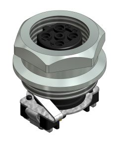 Flansch • Kupplung axial • Frontmontage • M12x1 • 4-pol. • 9 mm • B-codiert • Geschirmt  M16x1,5 • Geschirmt