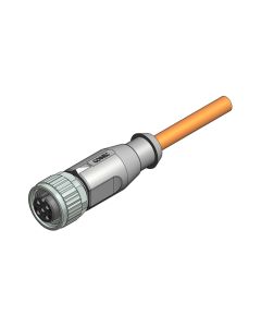 Kupplung axial • A-codiert • Anschlussleitung • M12x1 • 4-pol. • 2 m • 0,34 mm² • TPU strahlenvernetzt • Ungeschirmt