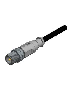 Stecker axial • A-codiert • Anschlussleitung • M12x1 • 4-pol. • 2 m • 0,34 mm² • TPU halogenfrei geschirmt • Geschirmt