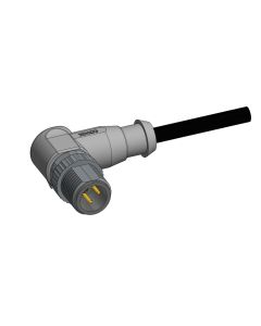 Male connector angled • A-coded • single ended • M12x1 • 3-pos. • 2 m • 0,34 mm² • TPU halogeenfree high flexible • Unshielded