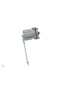 Panel mounted receptacle & protection cap • APC 8° = Single Mode