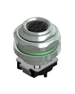 Flansch • Kupplung axial • Hinterwandmontage • M8x1 • 8-pol. • 10 mm • A-codiert • SMT • Geschirmt