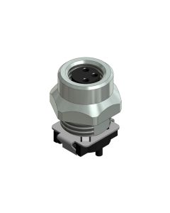 Flansch • Kupplung axial • Frontmontage • M8x1 • 3-pol. • 9 mm • A-codiert • SMT • Geschirmt