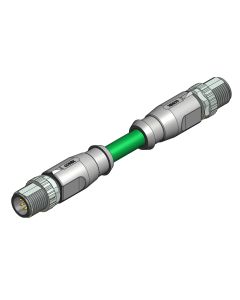 Male connector axial • A-coded • Double ended • 4x2xAWG24 • Shielded
