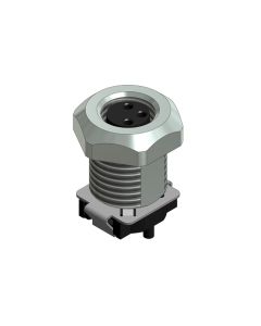 Flansch • Kupplung axial • Frontmontage • M8x1 • 3-pol. • 13 mm • A-codiert • SMT • Geschirmt