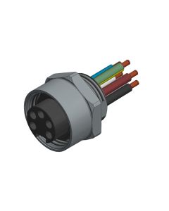 Flansch • Kupplung axial • Frontmontage • 7/8 • 4-pol.+PE • Litze • AWG14 • Ungeschirmt  PG11