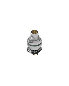 Flansch • Stecker axial • Hinterwandmontage • 3-pol. • 10 mm • A-codiert • THR • Geschirmt