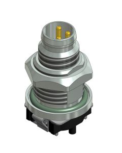 Flansch • Stecker axial • Hinterwandmontage • M8x1 • 3-pol. • 6 mm • A-codiert • SMT • Geschirmt