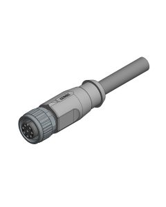Female connector axial • A-coded • single ended • M12x1 • 8-pos. • 10 m • 0,25 mm² • PVC shielded • Shielded
