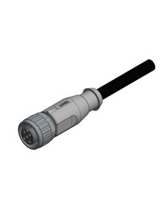 Kupplung axial • A-codiert • Anschlussleitung • M12x1 • 4-pol. • 2 m • 0,34 mm² • TPU halogenfrei geschirmt • Geschirmt