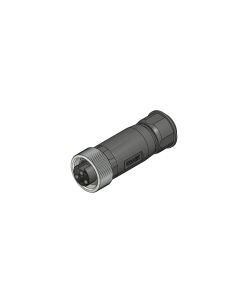 Female connector axial • 7/8 • Screw Termination • 2-pos.+PE • Unshielded • Copper Alloy