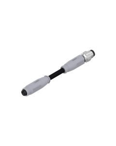 Kupplung axial • A-codiert • Verbindungsleitung • M8x1 • 3-pol. • 0,3 m • 0,25 mm² • TPU halogenfrei hochflexibel • Ungeschirmt