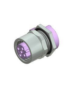 Flansch • Kupplung axial • Hinterwandmontage • M12x1 • 4-pol. • 5,5 mm • B-codiert • Lötpin • Geschirmt  M16x1,5 • Geschirmt