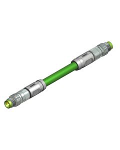 Male connector axial • Double ended • 4- pos. • Shielded