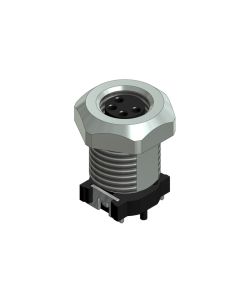 Flansch • Kupplung axial • Frontmontage • M8x1 • 4-pol. • 13 mm • A-codiert • SMT • Ungeschirmt