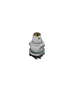 Flansch • Stecker axial • Hinterwandmontage • 4-pol. • 6 mm • A-codiert • THR • Ungeschirmt