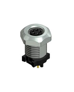 Flansch • Kupplung axial • Frontmontage • M8x1 • 5-pol. • 13 mm • B-codiert • THR • Ungeschirmt