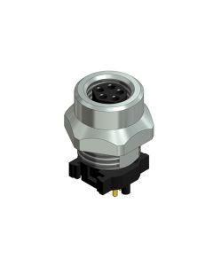 Flansch • Kupplung axial • Frontmontage • M8x1 • 5-pol. • 9 mm • B-codiert • THR • Ungeschirmt
