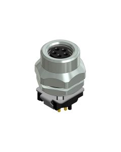 Flansch • Kupplung axial • Frontmontage • M8x1 • 5-pol. • 9 mm • B-codiert • THR • Geschirmt