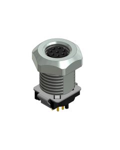 Flansch • Kupplung axial • Frontmontage • M8x1 • 8-pol. • 13 mm • A-codiert • THR • Geschirmt