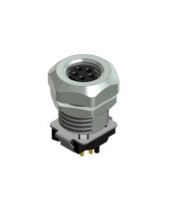 Flansch • Kupplung axial • Frontmontage • M8x1 • 5-pol. • 13 mm • B-codiert • THR • Geschirmt