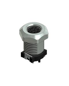Flansch • Kupplung axial • Frontmontage • M8x1 • 8-pol. • 13 mm • A-codiert • SMT • Ungeschirmt