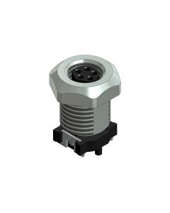 Flansch • Kupplung axial • Frontmontage • M8x1 • 5-pol. • 13 mm • B-codiert • SMT • Ungeschirmt