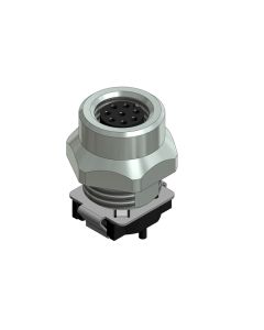 Flansch • Kupplung axial • Frontmontage • M8x1 • 8-pol. • 9 mm • A-codiert • SMT • Geschirmt