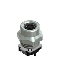 Flansch • Kupplung axial • Frontmontage • M8x1 • 5-pol. • 9 mm • B-codiert • SMT • Geschirmt