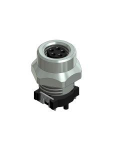 Flansch • Kupplung axial • Frontmontage • M8x1 • 5-pol. • 9 mm • B-codiert • SMT • Ungeschirmt