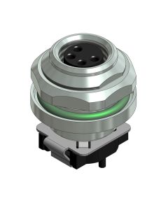 Flansch • Kupplung axial • Hinterwandmontage • M8x1 • 4-pol. • 10 mm • A-codiert • SMT • Geschirmt