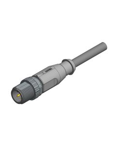 Stecker axial • A-codiert • Anschlussleitung • M12x1 • 4-pol. • 2 m • 0,34 mm² • PVC geschirmt • Geschirmt