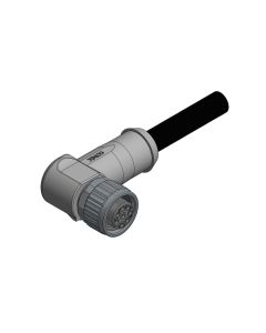 Female connector angled • A-coded • single ended • M12x1 • 8-pos. • 10 m • 0,25 mm² • TPU halogeenfree shielded • Shielded